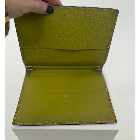 Hermes Lime Green Leather Agenda Cover - Picture 1 of 9